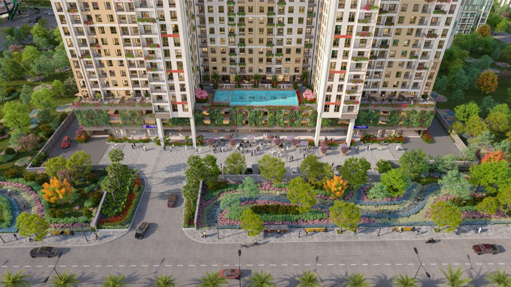 phối cảnh dự án bcons aria